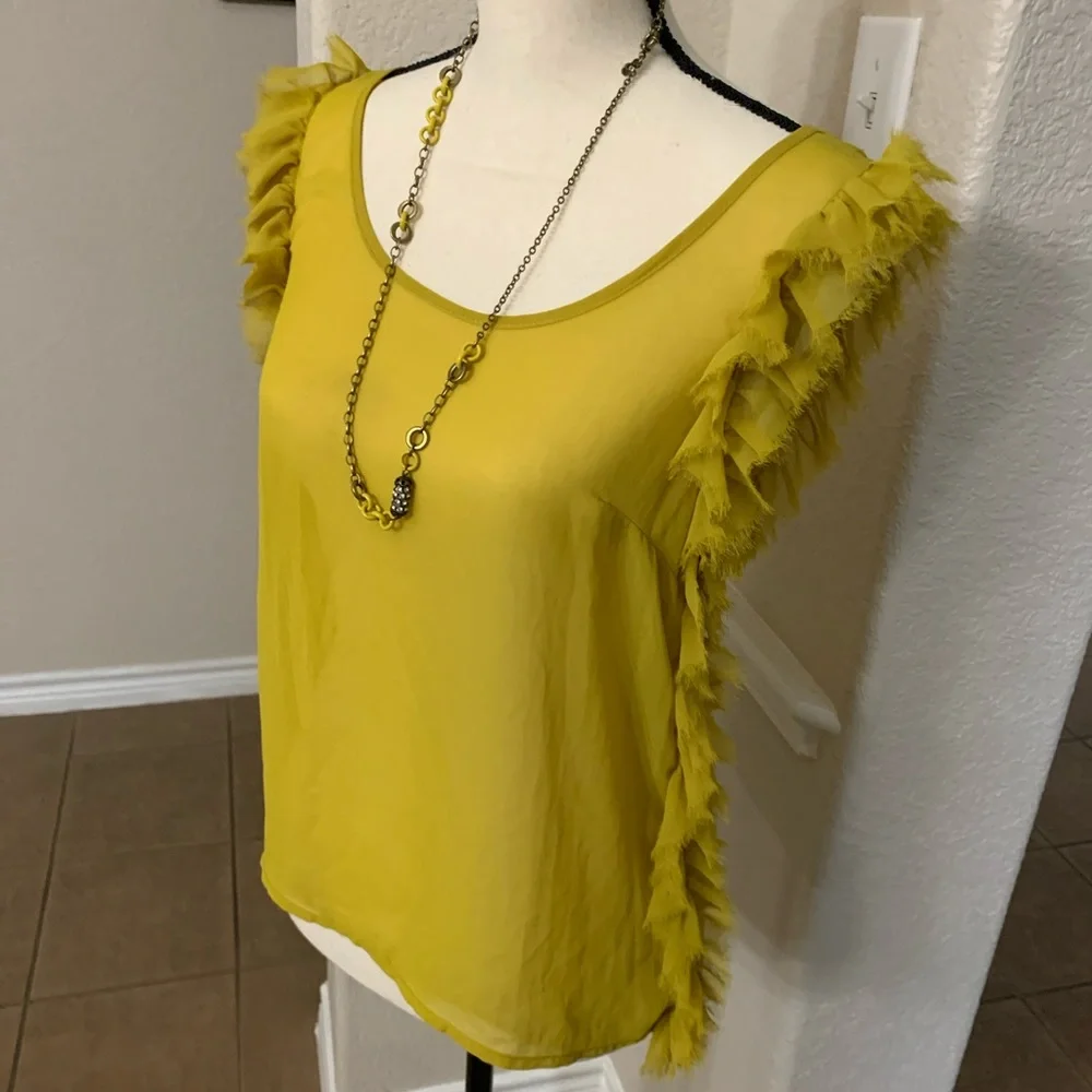 J. Crew yellow & antique gold link 31” necklace